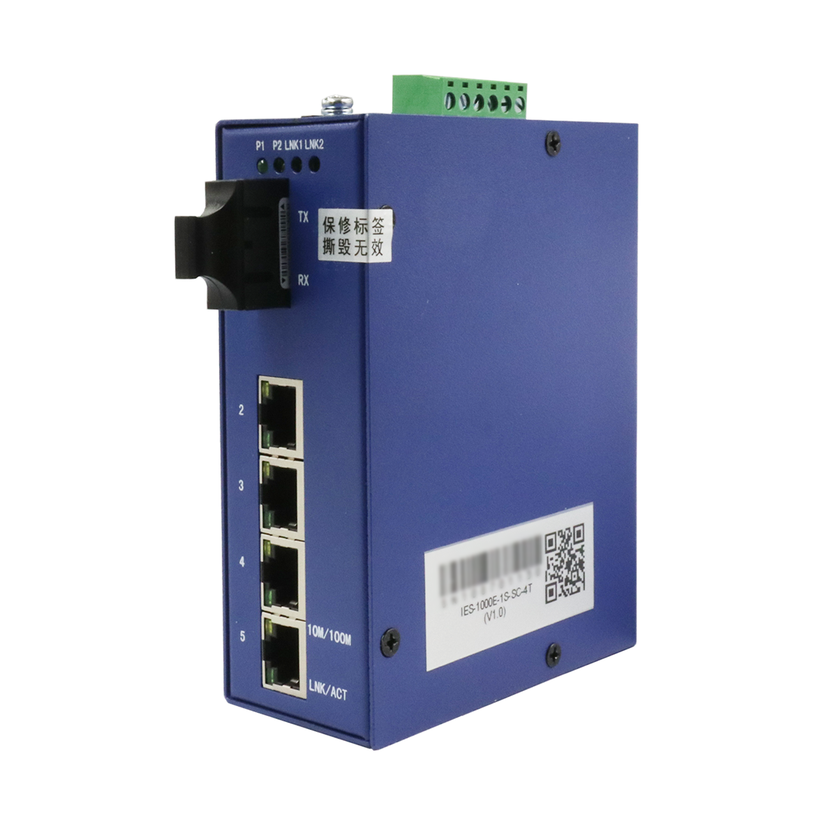 1光4電工業(yè)以太網(wǎng)交換機(jī) IES-1000E-1S-SC-4T