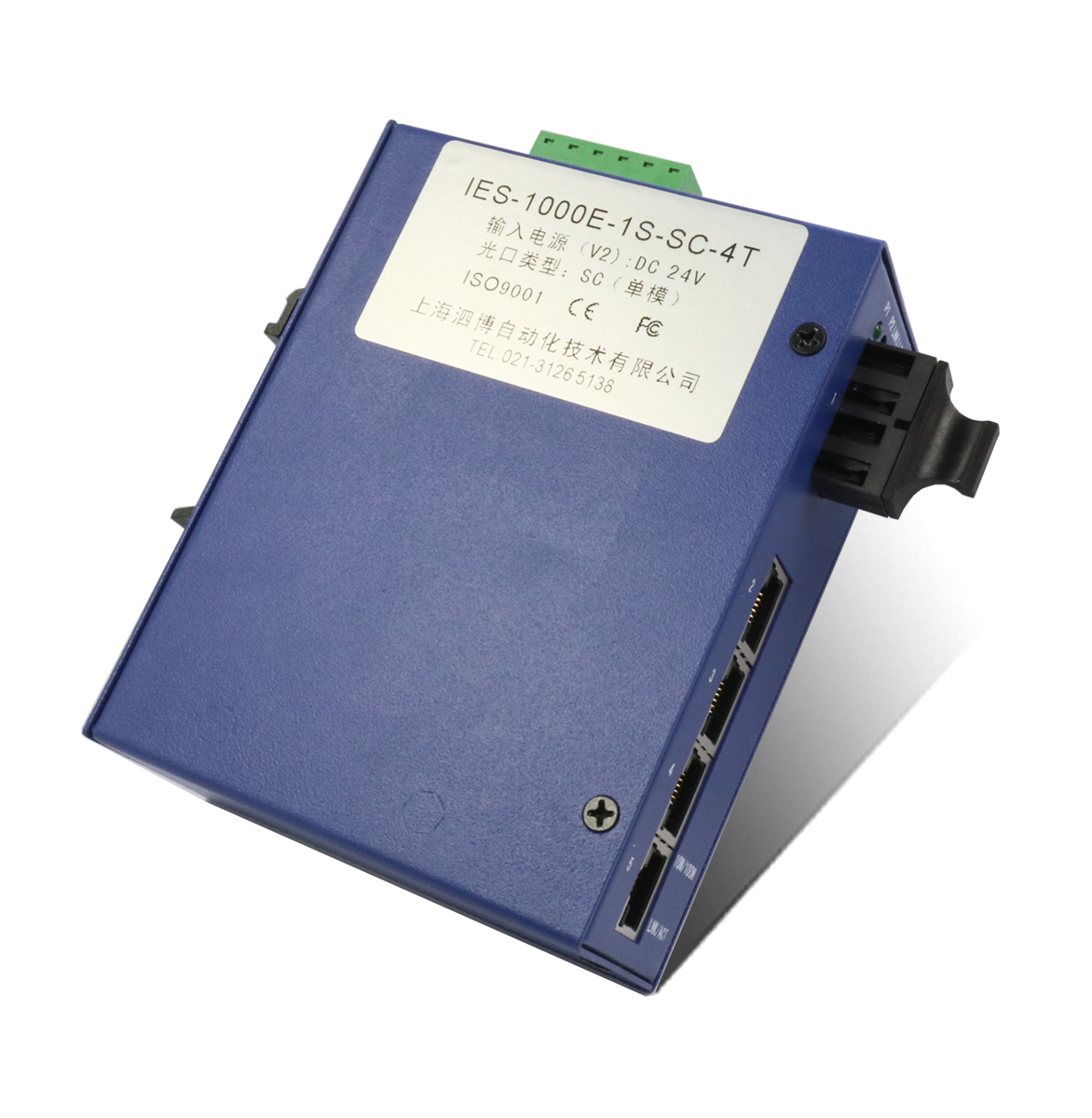 1光4電工業(yè)以太網(wǎng)交換機(jī) IES-1000E-1S-SC-4T